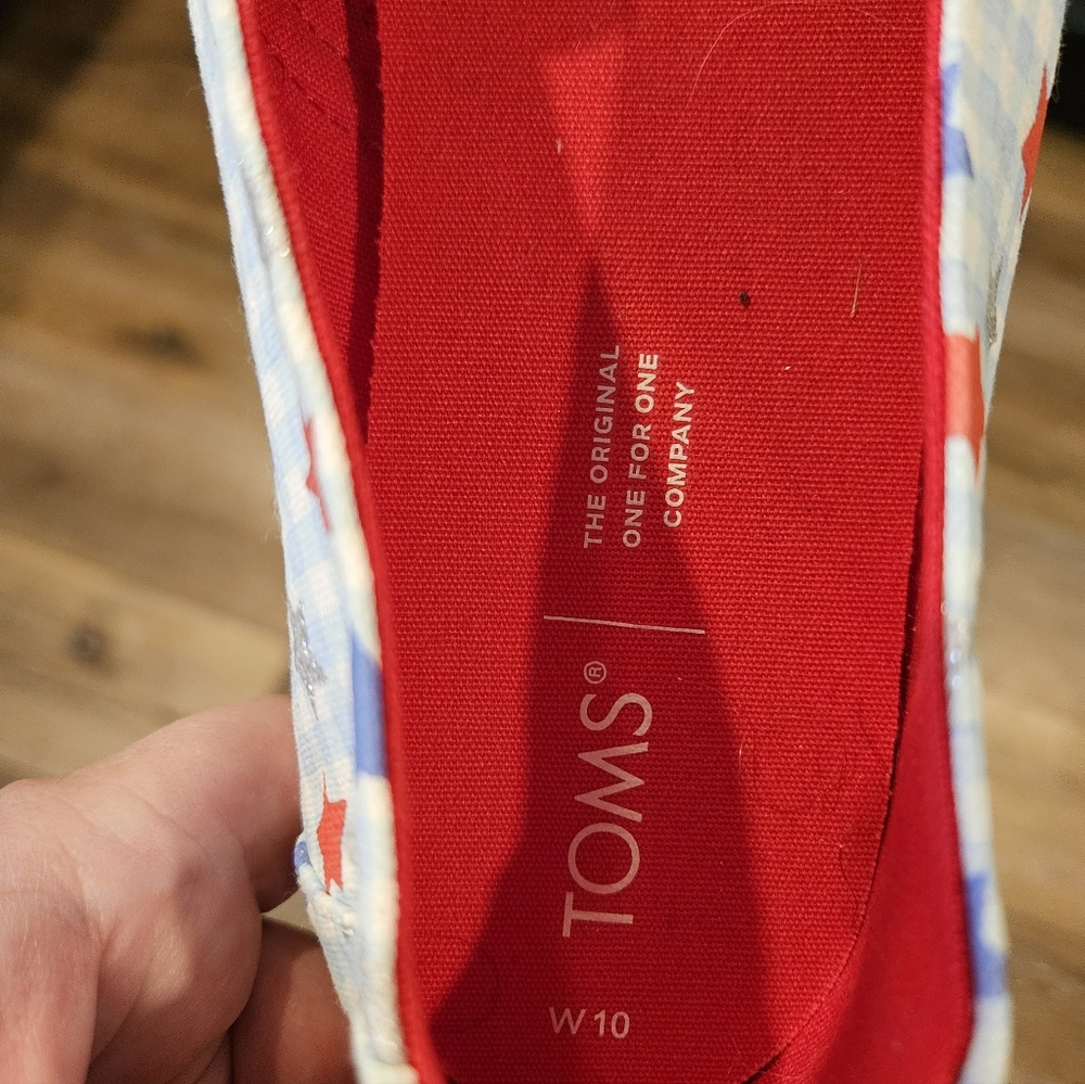 TOMS Multicolor Star Slip-Ons NWT - Picture 4 of 4